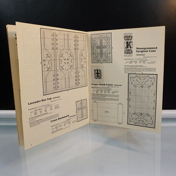 Beaded Treasures Cross Stitch Patterns Vintage 1984 Craft Library - Picture 8 of 12